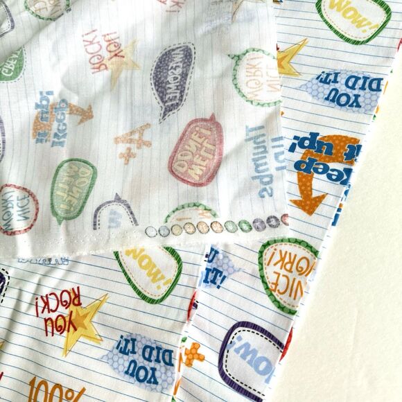 Encouraging Words School Notebook Fabric Congratulations Cotton Fabric BTY - Picture 5 of 5